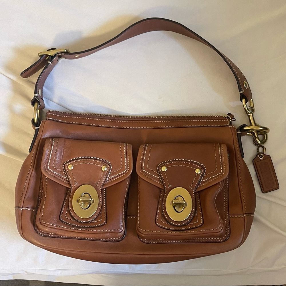 Vintage Coach Legacy Turnlock pocket Satchel